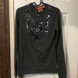 Toy Burch Gray Cashmere Sequins